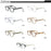 HBK Retro Men's Eyeglass Frames Luxury Anti BlueLight Lenses TR-90 Frame Glasses Women's Reading Computer Eyewear