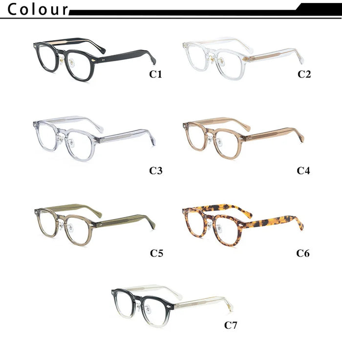 HBK Retro Men's Eyeglass Frames Luxury Anti BlueLight Lenses TR-90 Frame Glasses Women's Reading Computer Eyewear