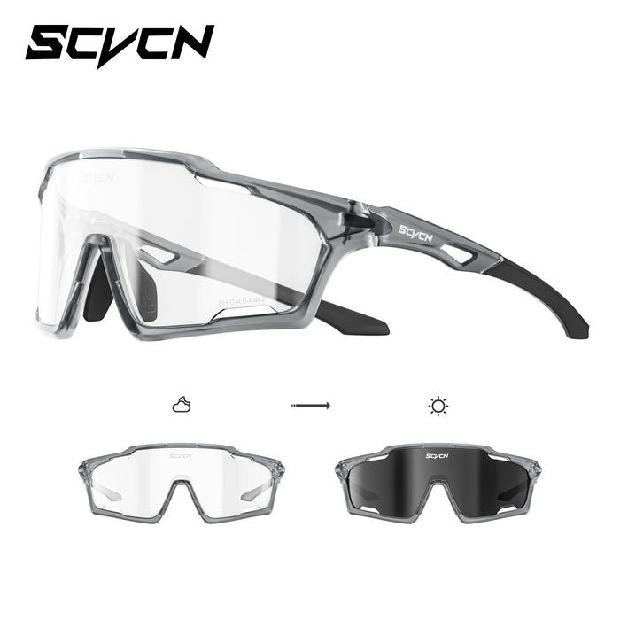 SCVCN New Photochromic Cycling Glasses Outdoor Bike Men Women MTB Road Bicycle Sports Sunglasses Mountaineering UV400 Goggles