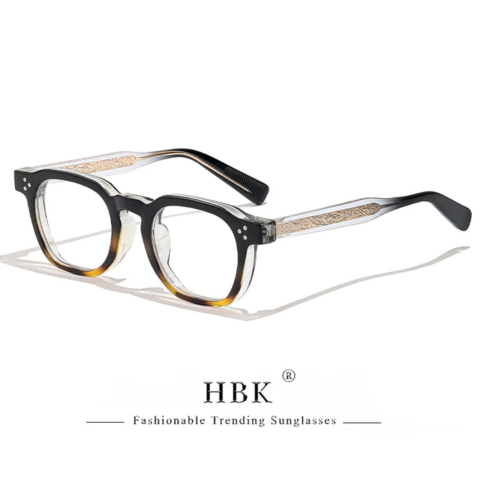 HBK  Square Flat Light Glasses for Men Women Retro TR Frame Eyeglass High-Quality Eyewear Minimalist Match Ideal Gifts