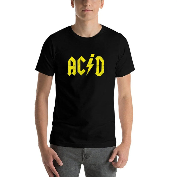 T-shirt décontracté imprimé motif DJ Producteur Techno Rave Rétro Années 90 Acid House Vintage