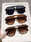 3 Pairs of Double Beam Square Fashionable Sunglasses, Versatile Fashion Accessories for Daily Wear and Styling