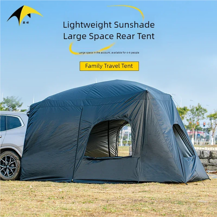 Universal SUV Camping Tent with Spacious Awning Waterproof Car Tent Easy Setup for Backpacking Traveling Outdoors Car Tail Tent