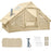 Inflatable Tents for Camping - Easy Blow Up Glamping Tent with Hand Pump, Hot Tent with Stove Jack Waterproof PVC Air Inflatable