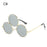 Novel Third Eye Round Metal Frame Sunglasses Chinese Style Erlang God Three Eyes Glasses Funny Party Halloween Cosplay Glasses