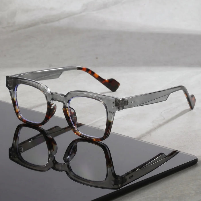 Retro Square Reading Glasses For Middle-aged Men And Women Commuting With Retro Temperament