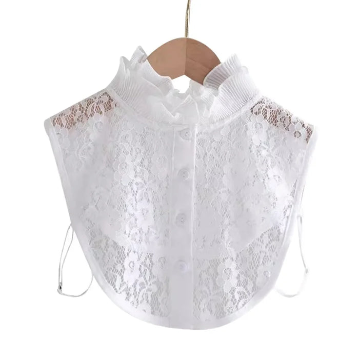 Beautiful Petal Fake Collar Black Lace False Blouse Detachable Lapel False Collar Sweater
