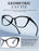 MODFANS Gradient Cat-Eye Polygonal Blue Light-Blocking Reading Glasses, Geometrically Cut Clear PC, for Women, +0.5 to +4.0.
