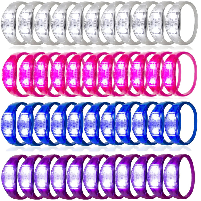 Pulseras LED que brillan de 10 a 300 piezas, pulsera luminosa que se ilumina con control de sonido para Nochevieja, conciertos con control de música