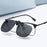 VIVIBEE Gafas de Sol con Clip Abatible Polarizadas para Hombre Cuadradas UV400 Fotocromáticas de Visión Nocturna para Mujer Clásicas con Clip de Espejo