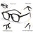 HBK Square Men's Optical Eyeglass Frame Retro High Quality Brand Eyewear Women's Anti Blue Light Decoration Glasses