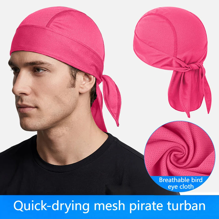KoKossi Summer Breathable Mesh Hat Quick-dry Headscarf Sun Protection Sweat-wicking Sports Outdoor Riding Cycling Headband