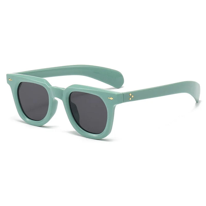 Ins Popular Women Square Sunglasses Men Vintage Rivets Punk Female Shades UV400 Fashion Male Sun Glasses