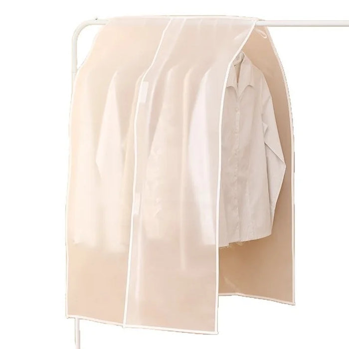 Translucent Waterproof Dustproof Clothes Hanging Garment Bag, Wardrobe Storage Organizer for Suits Dresses