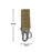 Mousqueton haute résistance en nylon, crochet porte-clés, boucle de sangle militaire, système de suspension de boucle de ceinture, accessoires métalliques pour le camping