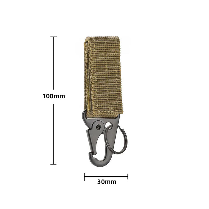 Mousqueton haute résistance en nylon, crochet porte-clés, boucle de sangle militaire, système de suspension de boucle de ceinture, accessoires métalliques pour le camping