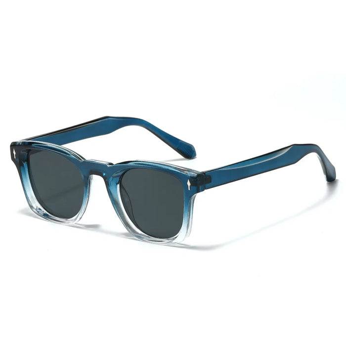 Women Square Sunglasses Men Punk Shades UV400 Retro Rivets Decoration Trending Sun Glasses Clear Lens Frame