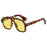 New Retro Leopard Square Frame Women Sunglasses Y2K Luxury Brand Personality Rivet Frame Design Outdoor Punk Men Glasses UV400