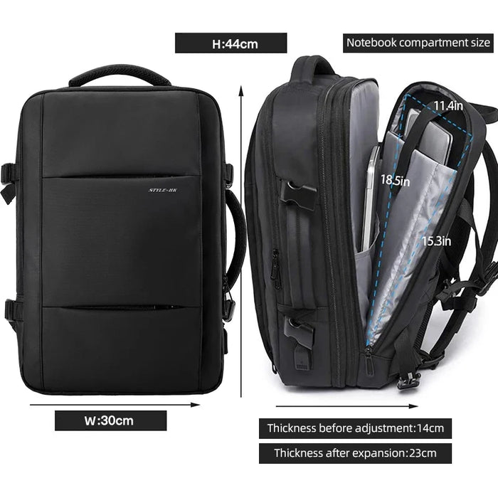 Sac à dos de voyage Héroïque Chevalier pour homme, sac à dos d'affaires, sac d'école extensible, avec port USB, grande capacité, pour ordinateur portable 15,6 pouces, imperméable