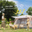 Outdoor Camping Family Tent 3-12 Person Double Layers Oversize 2 Rooms Thickened Rainproof Outdoor Family Camp Tour Equipment