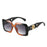 Square Sunglasses Women Ins Popular Fashion Double Color Frame Retro Leopard Shades UV400 Men Trending Sun Glasses Oculus