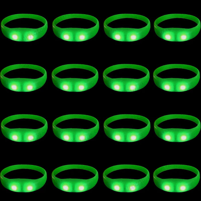 20-100 Pulseras LED activadas por música y sonido, pulseras luminosas intermitentes, brazaletes que brillan en la oscuridad para fiestas y bodas