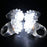 Anillo de luz LED blanca, anillos de goma suave intermitentes con baches, juguetes luminosos para fiestas rave o bodas, anillos que brillan en la oscuridad