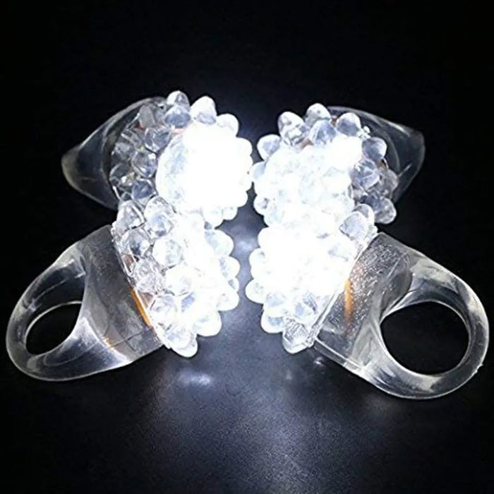 Anillo de luz LED blanca, anillos de goma suave intermitentes con baches, juguetes luminosos para fiestas rave o bodas, anillos que brillan en la oscuridad