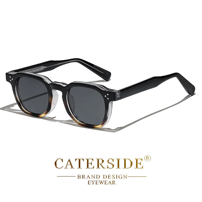 CATERSIDE Mode Hommes Lunettes de Soleil Petit Cadre Carré Design Personnalisé Lunettes de Soleil Femmes Voyage Fête Affaires Festival Cadeau