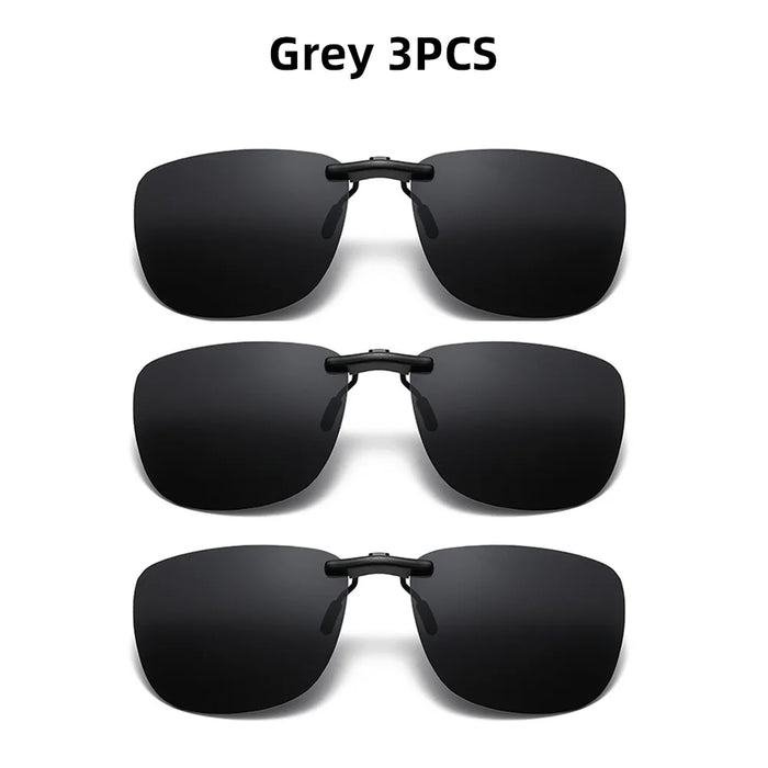 VIVIBEE Lunettes de soleil à clip unisexe pour homme polarisées, pour femme, pour la vision nocturne, la pêche, UV400, pour l l'extérieur