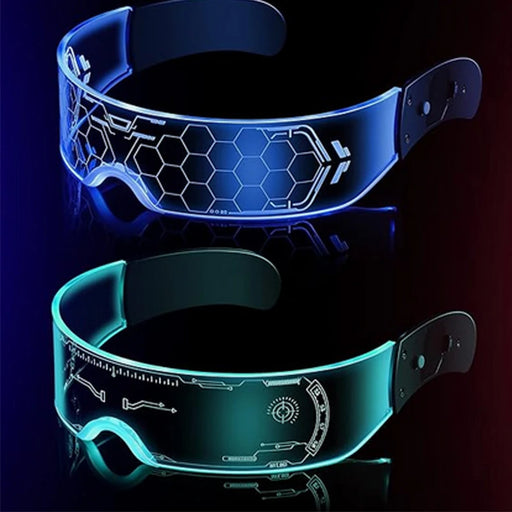 Lunettes LED Cyberpunk Lumineuses Futuristes Unisexe Refroidir Lunettes Brillantes Pour Cosplay Bar Rave Club Fête d'Halloween