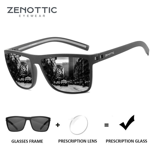 ZENOTTIC Lunettes de Soleil Progressives Polarisées Carrées Rétro Tendance Légères TR90 pour Hommes et Femmes