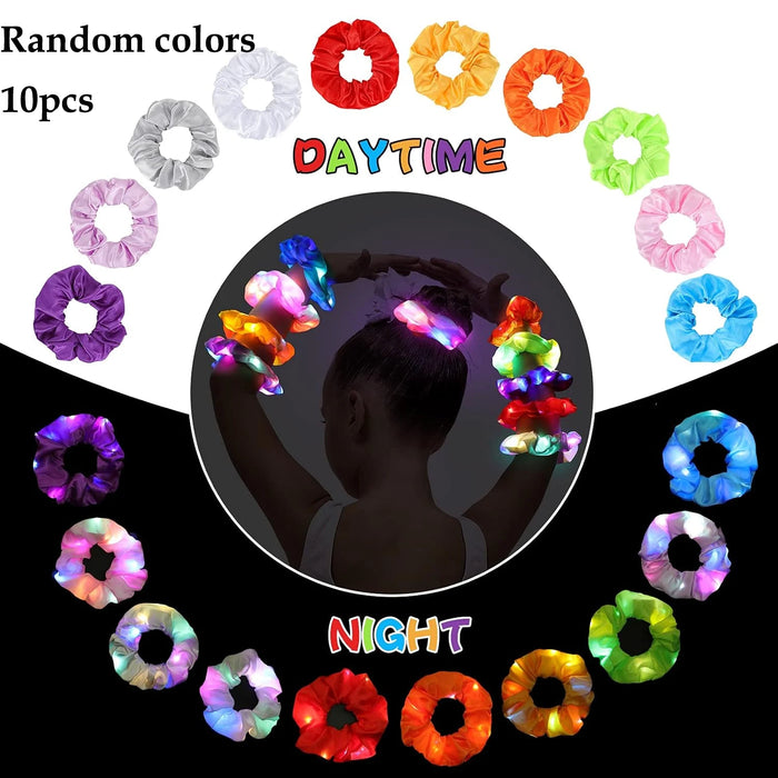Funny LED Flashing Braid Headband Light up Noodle Headband Girl Women Rave Carnival Party Headwear Supplies Bar Night Show Props