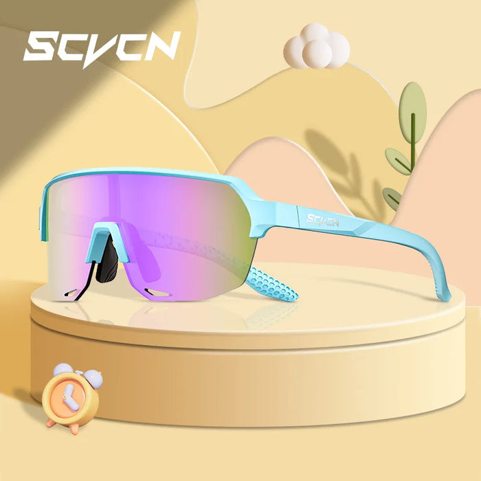 SCVCN Children Cycling Sunglasses Outdoor Road MTB Bike Eyewear Teenager Girls Boy Hiking Running Glasses Sports UV400 Goggles