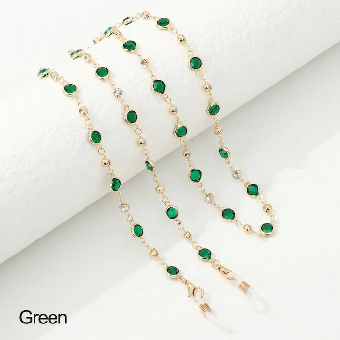 Vintage Long Crystal Glasses Chain Eyeglass Lanyard Glasses Necklace Eye wear Accessories
