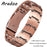 ARADOO Premium Copper Bracelet for Men with 3X Strength,Magnetic Therapy Cross Wristband Jewelry Gifts