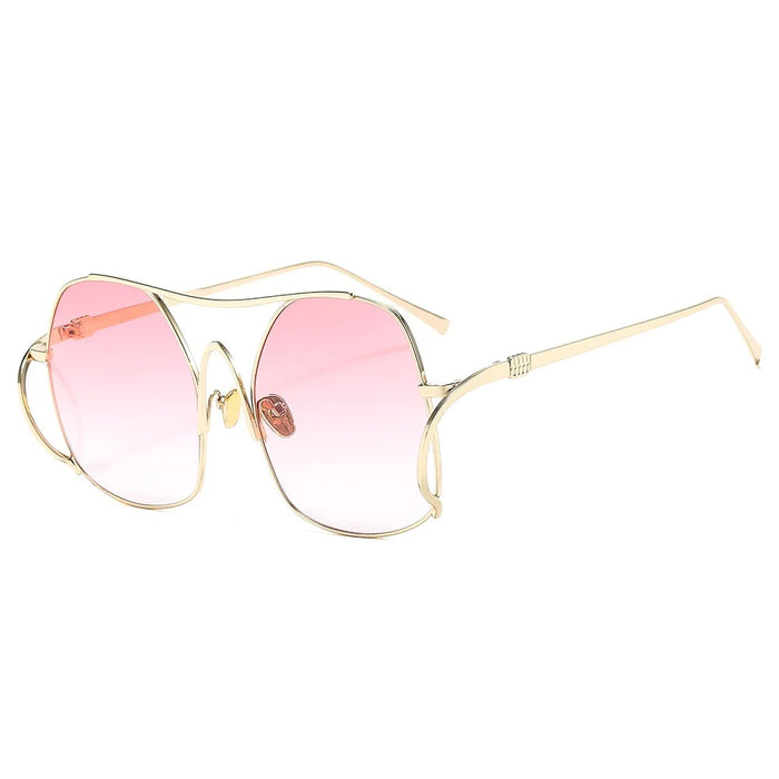 Nouvelles Lunettes de Soleil Ovales de Luxe à Dégradé pour Femmes 2025 Personnalité Double Pont Cadre Design Avancé Lunettes Hommes Tous Styles UV400
