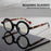 Retro Round Frame Tortoiseshell Glasses, Unisex, for Reading, Phone Use, and Commuting