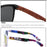 COOLMEN Gafas de sol polarizadas clásicas cuadradas para hombre, pesca, exteriores, conducción, ciclismo, correr, estilo vintage, montura grande, protección UV400