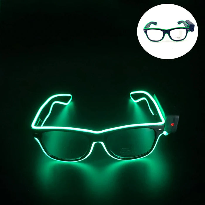 Nouvelles lunettes lumineuses LED sans fil pour festival, rave, soirée, lunettes de soleil mosaïque lumineuses néon, lunettes de club disco