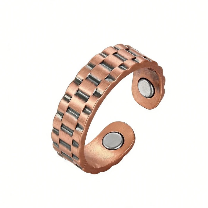 Trendy Punk Magnetic Therapy Pure Copper Rings for Women Men Anti Snoring Ring Power Slimming Health Care Jewelry