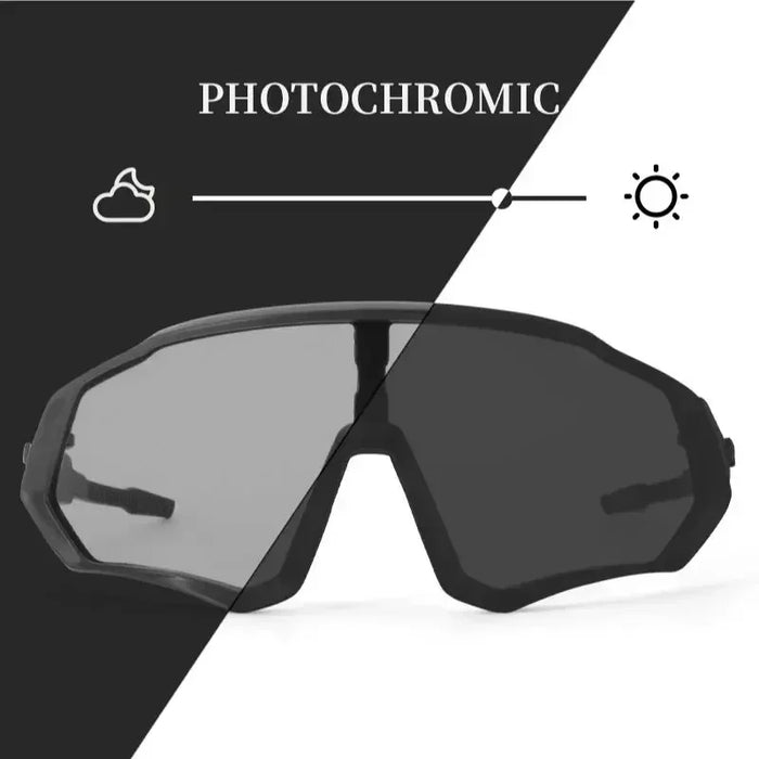 SCVCN-New Style Sunglasses Bicycle Eyewear Mountain Bike Cycl Goggles UV400 MTB Road for Men Photochromic Sport Cycling Glasses