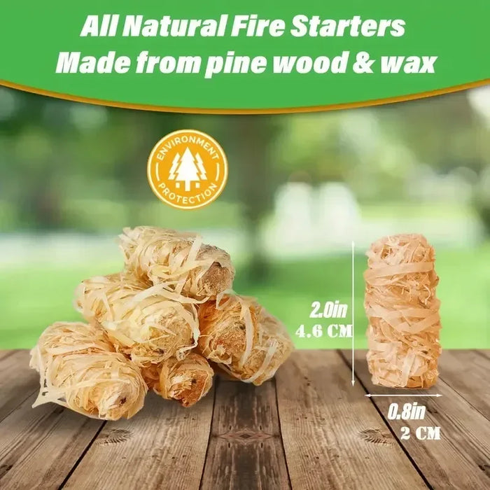 30/100 unidades de encendedores de fuego naturales, palitos de cera de madera, adecuados para chimeneas, parrillas, hornos de chimenea, encendido de carbón