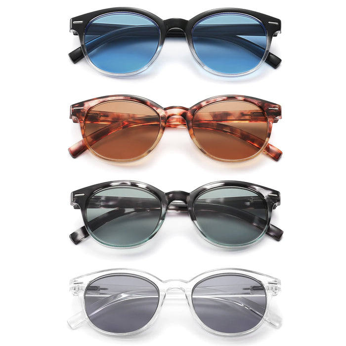 Reading Sunglasses For Women Men Square Classic Frame for Outdoors Use Sun Glasses Readers Eyeglasses with Diopter Spring Hinge