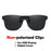 VIVIBEE Square Non Polarized Flip Up Clip On Sunglasses Dark Anti Glare Lens UV400 See Digital Screen Car Driving Sun Glasses