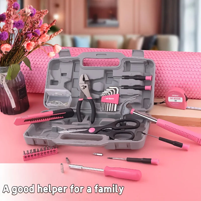 62 Piece Multifunctional Portable Home Repair Tool Kit with Hammer Pliers Wrench Screws Ideal DIY Gift for Men Women Fathers Day