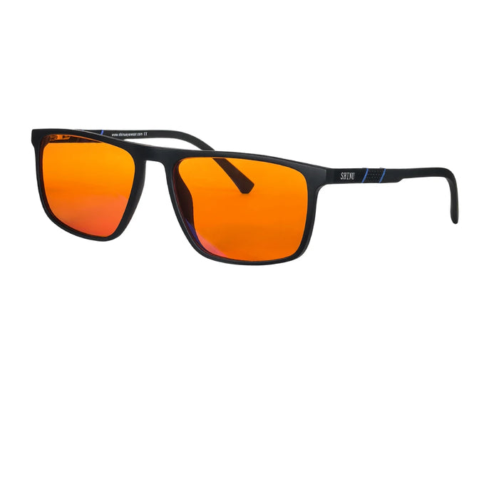 SHINU Red Glasses Blue Light Blocking Computer Glasses Orange Clear Lenses Glasses Anti Radiation Protection Eyeglasses