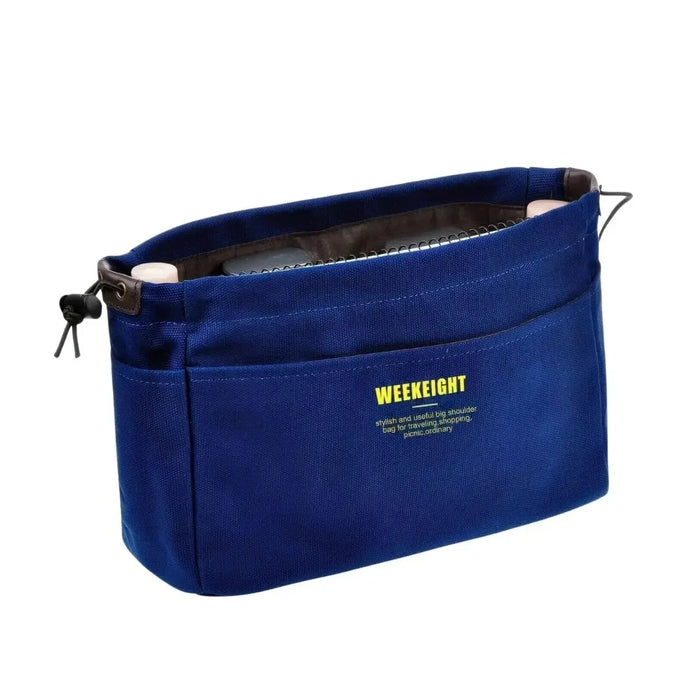 Sac de rangement en toile avec cordon de serrage, 1/2 pièces, organisateur multi-poches, léger, portable, pour voyage