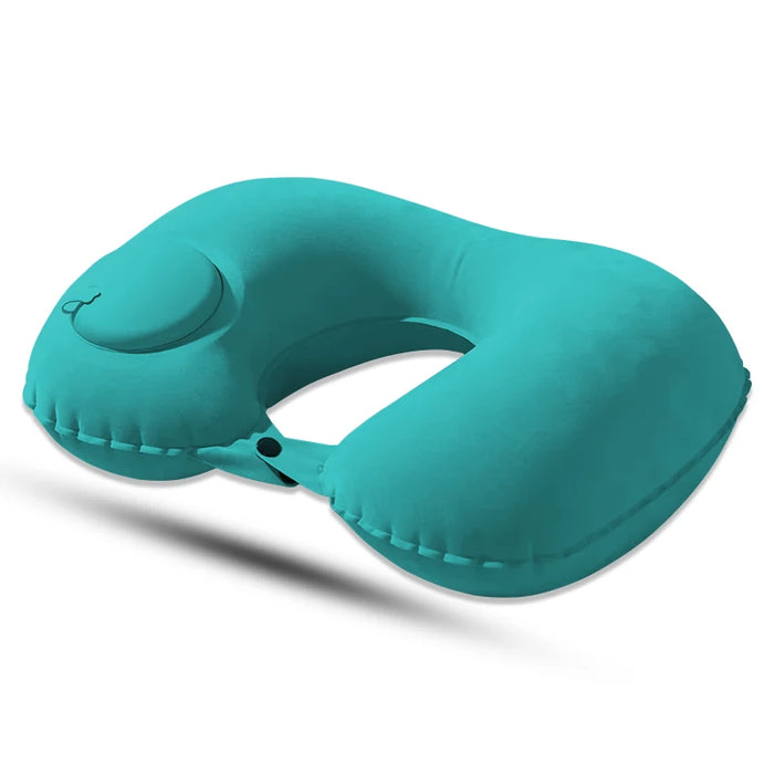 Press On Inflatable Pillow to Relax Neck Travel U-shaped Pillow Foldable and Portable With Leak Proof Device Ordinary U-shaped