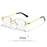 HBK Square Rimless Sunglasses Women TOP Quality Retro Metal Sun Glasses Men Luxury Party Business Gradient Shades 2024